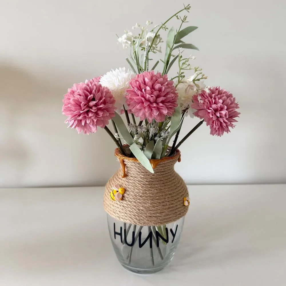 Handmade Winnie the Pooh Honey Pot Vase, Baby Shower Decor, Birthday Party